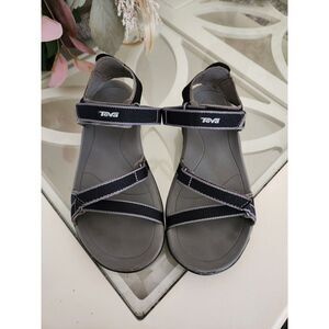 Teva‎ Women's Verra Strappy Hiking Sandals 1006263 Black Gray Size 6